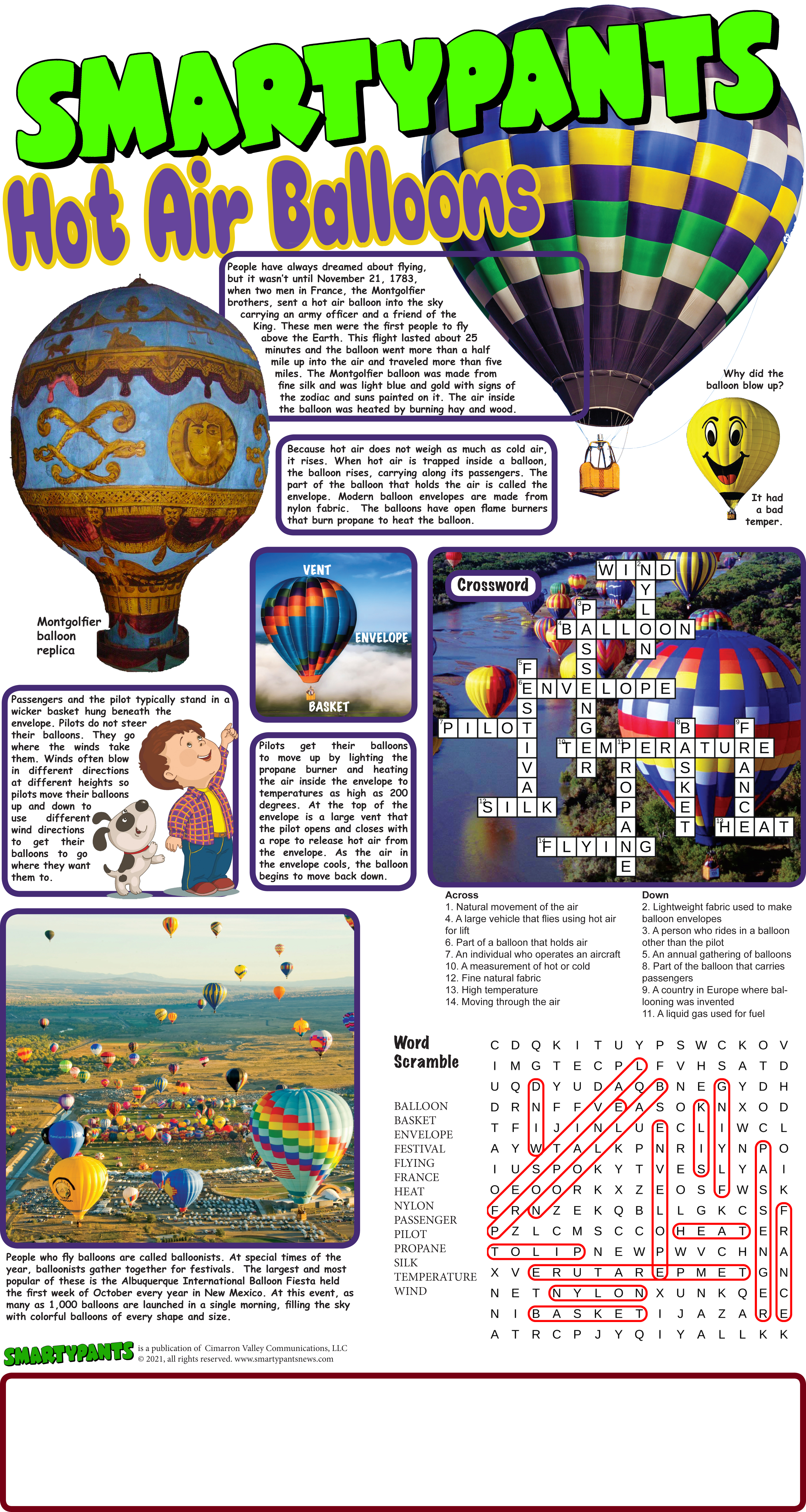 Hot Air Balloons Answers