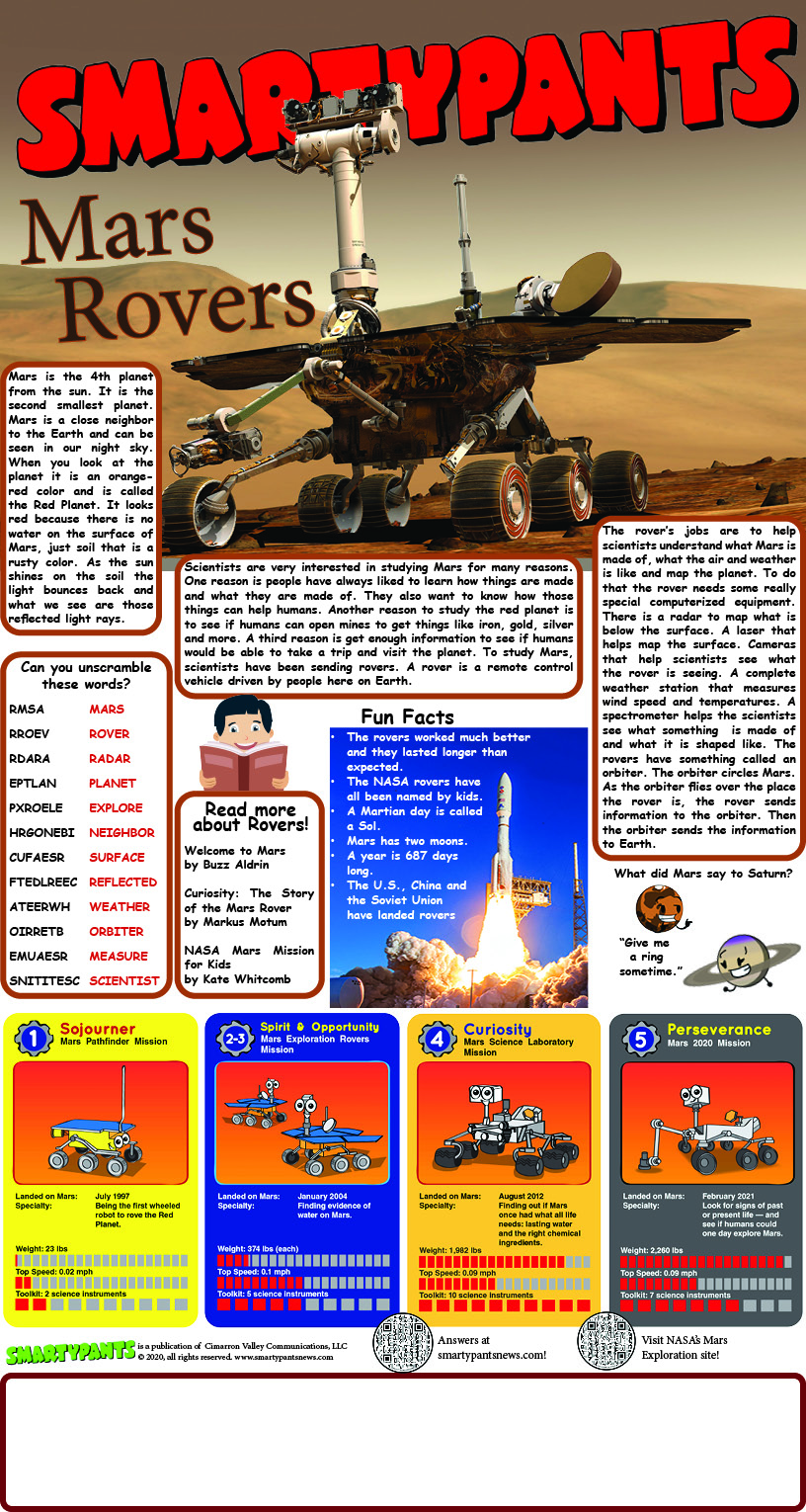 Mars Rovers Answers