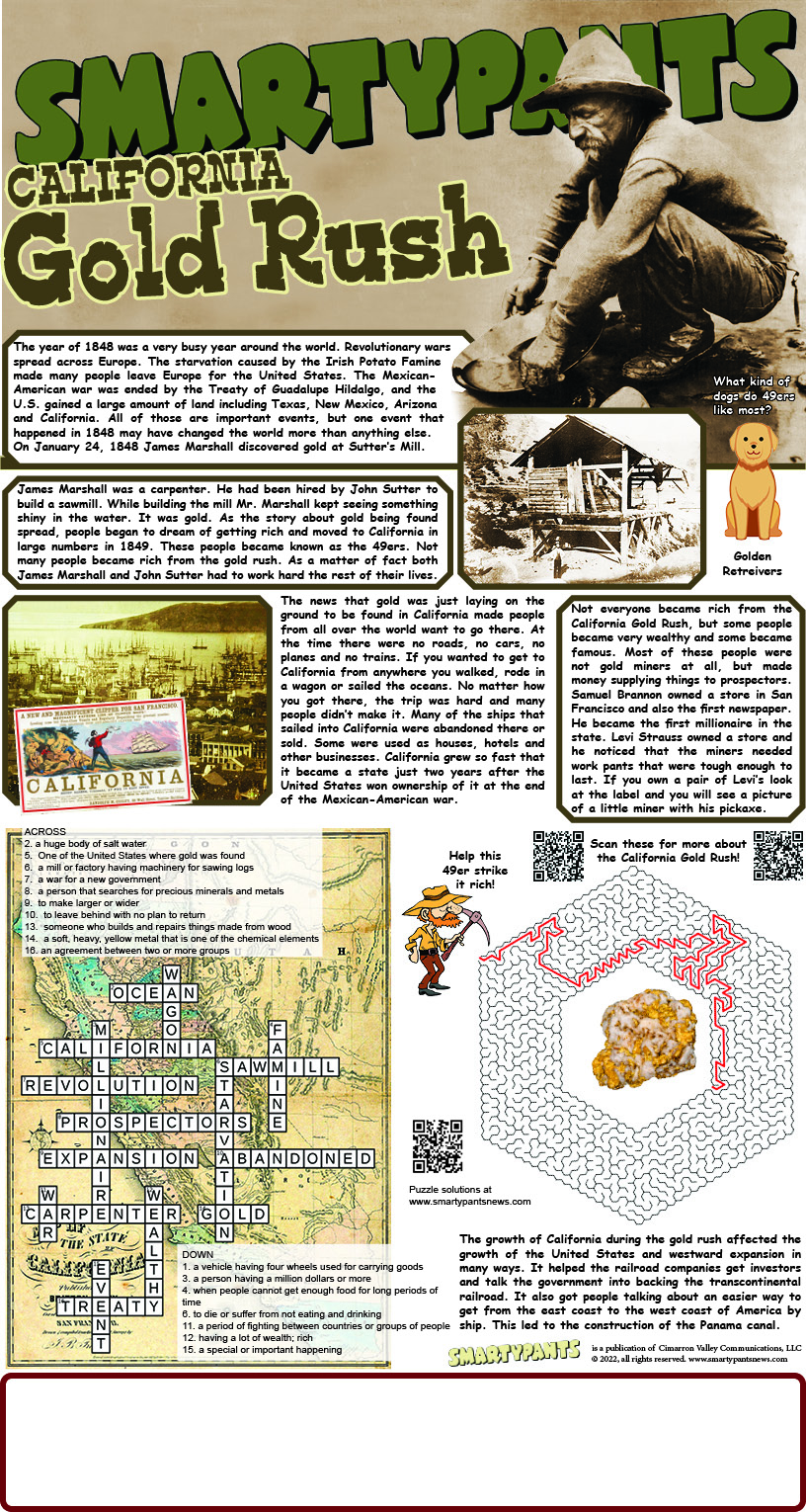California Gold Rush Answers