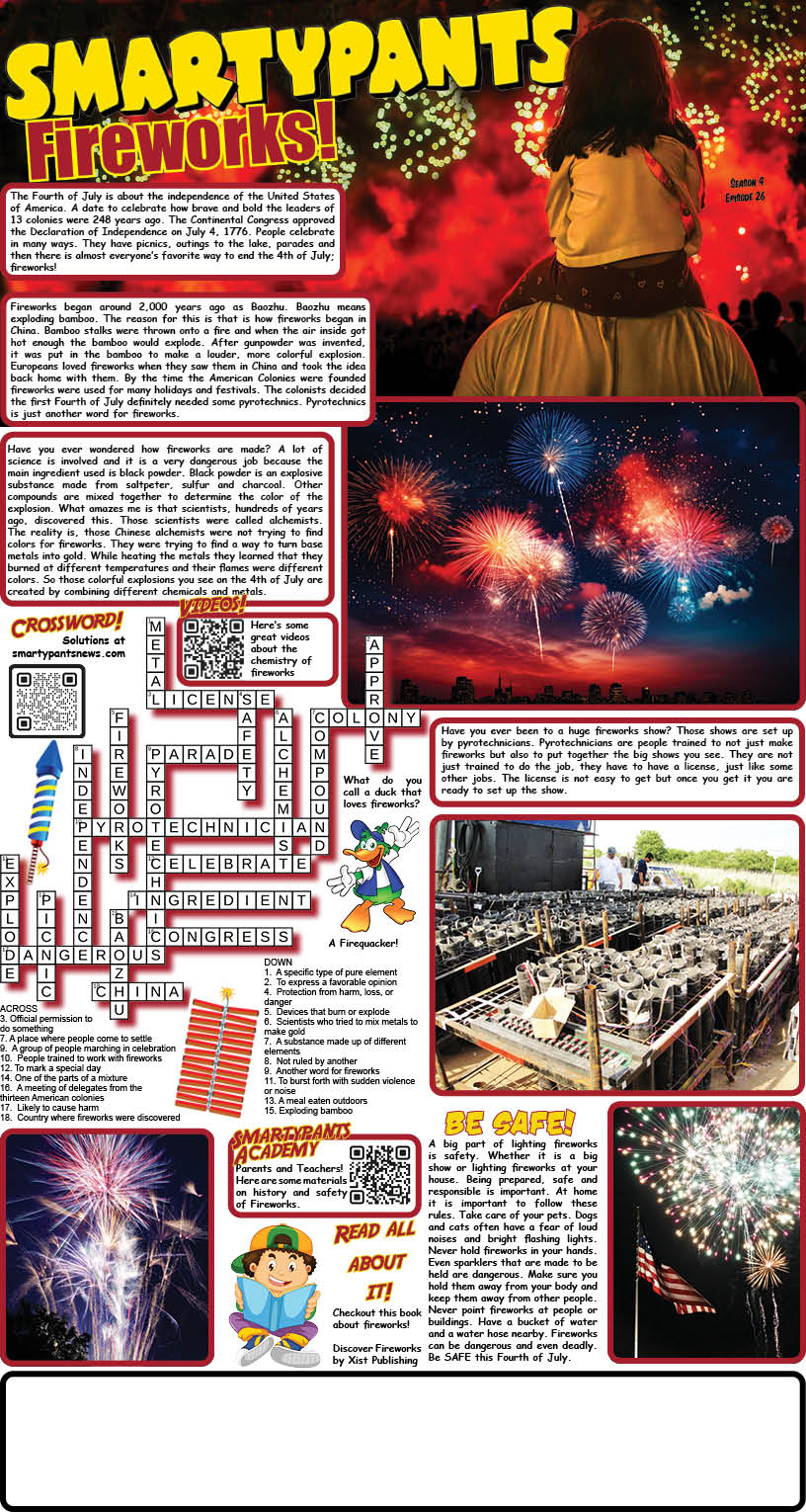 Fireworks puzzle solutions