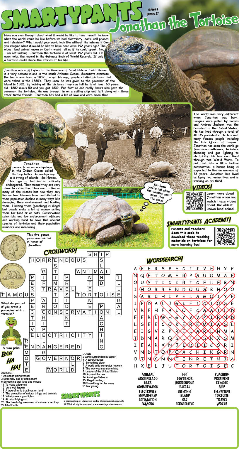 Jonathan the Tortoise Solutions