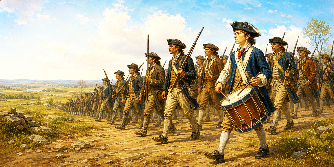 Younr revolutionary war drummer