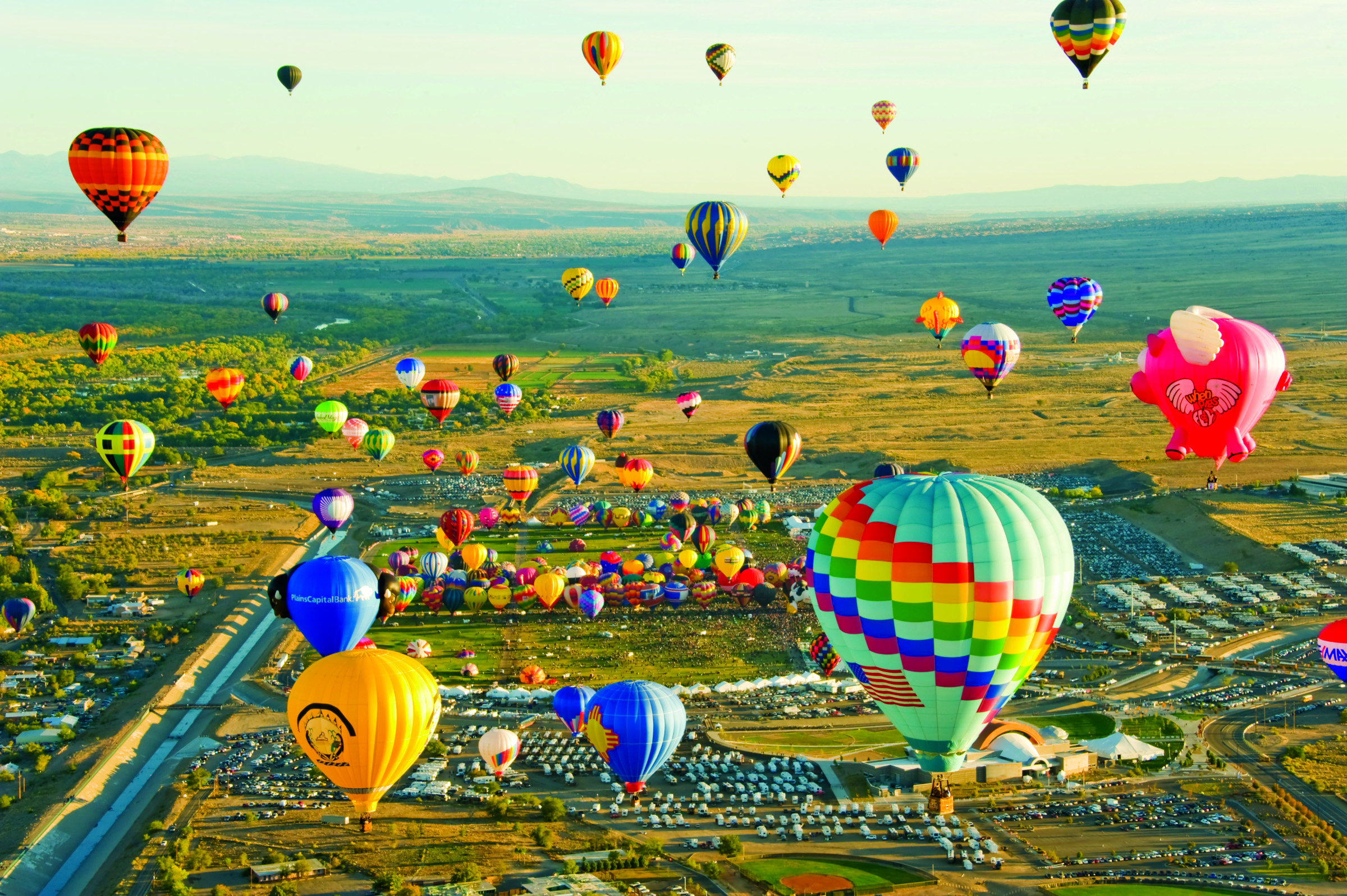 Balloon Fiesta from the air
