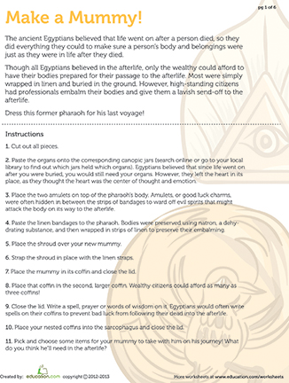 How to make a mummy