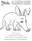 Aardvark Coloring