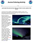NOAA Coloring the aurora