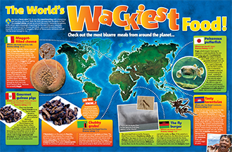 Weird foods map
