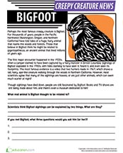 Bigfoot Reading Thumb
