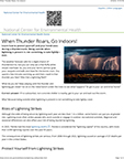 When Thunder Roars, Go Indoors